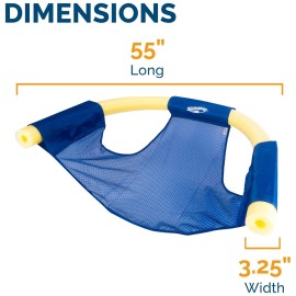 SwimWays Mesh Floating Pool Chair Noodle Slings (4 Pack), Swimming Pool Accessories & Water Toys, Pool Noodle Not Included SwimWays Mesh Floating Pool Chair Noodle Slings (4 Pack), Swimming Pool Accessories & Water Toys, Pool Noodle Not Included