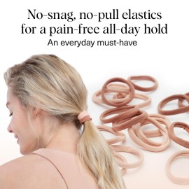 Kitsch Hair Ties No Damage - Strong, Stretchy Hair Bands | Soft Nylon Ponytail Holders, Snag-Free Rubber Bands, Perfect for Updos & Braids - Blush, 20pcs Kitsch Hair Ties No Damage - Strong, Stretchy Hair Bands | Soft Nylon Ponytail Holders, Snag-Free Rubber Bands, Perfect for Updos & Braids - Blush, 20pcs