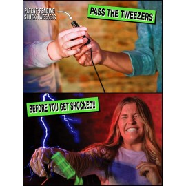 ShiZap! - Illuminated Electric Shock Stacking Block Game, Plastic Tumble Tower Blocks, Shocking Tweezers, LED Base That Plays Suspenseful Music, Family Fun Party Games for Teenage Boys, Girls, Adults ShiZap! - Illuminated Electric Shock Stacking Block Game, Plastic Tumble Tower Blocks, Shocking Tweezers, LED Base That Plays Suspenseful Music, Family Fun Party Games for Teenage Boys, Girls, Adults