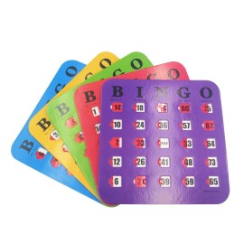 Yuanhe Shutter Slide Bingo Cards - 5 Pack Multi Color Extra Thick Stitched, Easy Read with Finger-Tip Sliding Windows Yuanhe Shutter Slide Bingo Cards - 5 Pack Multi Color Extra Thick Stitched, Easy Read with Finger-Tip Sliding Windows