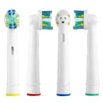 Replacement Brush Heads Compatible with Oral-B-Braun- Floss Action - Pack of 4 Generic Electric Toothbrush Replacement Heads