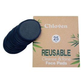 Chloven 25 Pack Charcoal Bamboo Reusable Makeup Remover Pads - Bamboo Reusable Cotton Rounds for Toner, Washable Eco-Friendly Pads for All Skin Types with Cotton Laundry Bag Chloven 25 Pack Charcoal Bamboo Reusable Makeup Remover Pads - Bamboo Reusable Cotton Rounds for Toner, Washable Eco-Friendly Pads for All Skin Types with Cotton Laundry Bag
