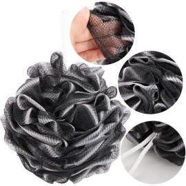 BTYMS 4 Pieces Loofah Sponge Shower Puff Exfoliating Bath Sponge 60g Mesh Pouf Bath Loofahs Black Shower Scrunchies for Bathing BTYMS 4 Pieces Loofah Sponge Shower Puff Exfoliating Bath Sponge 60g Mesh Pouf Bath Loofahs Black Shower Scrunchies for Bathing