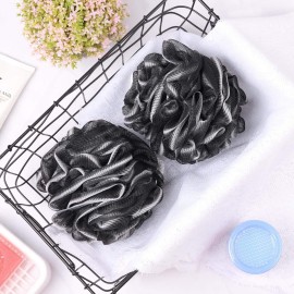 BTYMS 4 Pieces Loofah Sponge Shower Puff Exfoliating Bath Sponge 60g Mesh Pouf Bath Loofahs Black Shower Scrunchies for Bathing BTYMS 4 Pieces Loofah Sponge Shower Puff Exfoliating Bath Sponge 60g Mesh Pouf Bath Loofahs Black Shower Scrunchies for Bathing