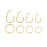 4Pairs 18G Surgical Steel Hinged Clicker Segment Nose Rings Hoop Helix Cartilage Daith Tragus Sleeper Earrings Body Piercing for Women Men (18G - Gold - (6mm-12mm) - 4Pairs)