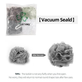 BTYMS 4 Pieces Loofah Bath Sponge 75g/pc Bath Puffs Shower Scrunchies Large Body Wash Sponge for Shower Exfoliate BTYMS 4 Pieces Loofah Bath Sponge 75g/pc Bath Puffs Shower Scrunchies Large Body Wash Sponge for Shower Exfoliate