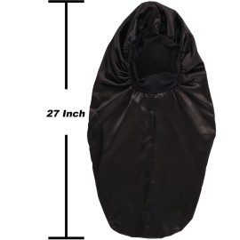 2 Pcs Hair Bonnets for Women Satin, Black Leopard Soft Elastic Band Silky Sleeping Cap Big Bonnets for Women Bonnet for Braids 2 Pcs Hair Bonnets for Women Satin, Black Leopard Soft Elastic Band Silky Sleeping Cap Big Bonnets for Women Bonnet for Braids