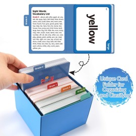 Torlam 520 Sight Words Flash Cards Kindergarten Homeschool Supplies with Card Folders & Rings - High Frequency Site Word for Pre-k Kindergarten 1st 2nd 3rd Grade Torlam 520 Sight Words Flash Cards Kindergarten Homeschool Supplies with Card Folders & Rings - High Frequency Site Word for Pre-k Kindergarten 1st 2nd 3rd Grade