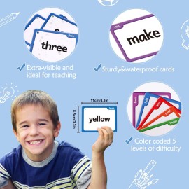 Torlam 520 Sight Words Flash Cards Kindergarten Homeschool Supplies with Card Folders & Rings - High Frequency Site Word for Pre-k Kindergarten 1st 2nd 3rd Grade Torlam 520 Sight Words Flash Cards Kindergarten Homeschool Supplies with Card Folders & Rings - High Frequency Site Word for Pre-k Kindergarten 1st 2nd 3rd Grade