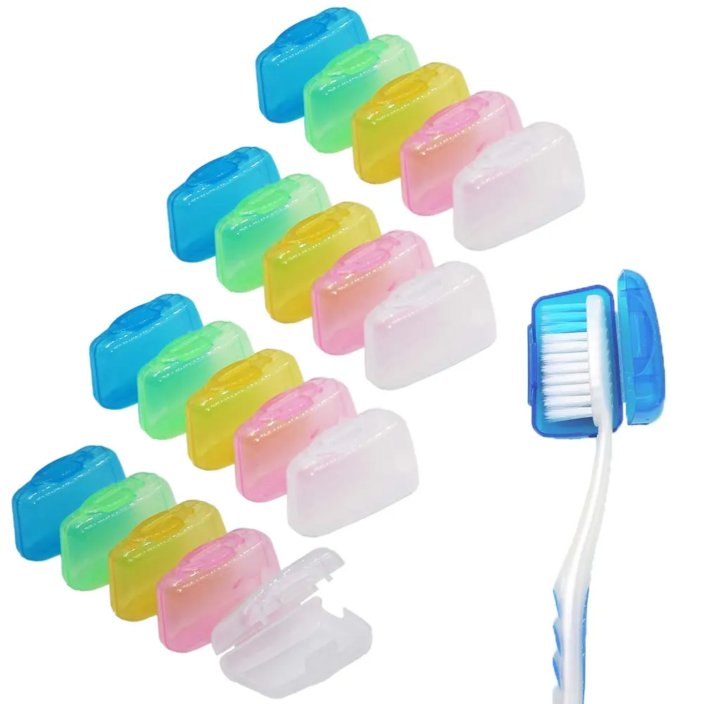 V-TOP 20 Pack Travel Toothbrush Head Covers, Portable Toothbrush Pod Caps Case Protector for Home and Outdoor V-TOP 20 Pack Travel Toothbrush Head Covers, Portable Toothbrush Pod Caps Case Protector for Home and Outdoor