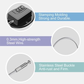 2 Pack Refrigerator Lock - Heavy Duty Combination Fridge Lock, Child Proof Cabinet Locks(Black) 2 Pack Refrigerator Lock - Heavy Duty Combination Fridge Lock, Child Proof Cabinet Locks(Black)