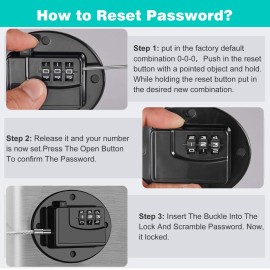 2 Pack Refrigerator Lock - Heavy Duty Combination Fridge Lock, Child Proof Cabinet Locks(Black) 2 Pack Refrigerator Lock - Heavy Duty Combination Fridge Lock, Child Proof Cabinet Locks(Black)