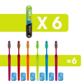 Reach Crystal Clean Toothbrush, Firm Bristles, 1 Count, Pack of 6 Reach Crystal Clean Toothbrush, Firm Bristles, 1 Count, Pack of 6