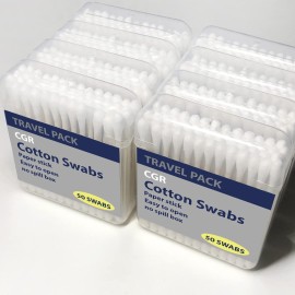400pcs CGR Organic cotton Swabs, 100% Cotton Double-Tipped, White Paper Sticks(compostable), Travel Pack(8 Pack of 50 Swabs Total) (400) 400pcs CGR Organic cotton Swabs, 100% Cotton Double-Tipped, White Paper Sticks(compostable), Travel Pack(8 Pack of 50 Swabs Total) (400)