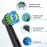 8pcs Replacement Heads Compatible with Oral B Electric Toothbrush, 4pcs Precision Clean and 4pcs Cross Clean Brush Heads, Black