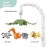 The Peanutshell Crib Mobile for Boys or Girls - White Musical Baby Crib Mobile with 12 Lullabies, Jungle Animal, Baby Safari Animals Nursery Decor