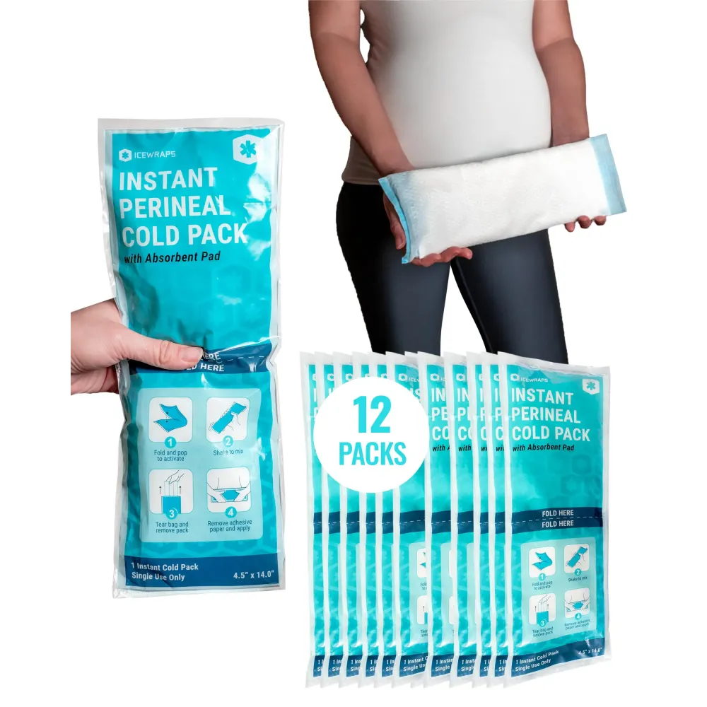 ICEWRAPS Instant Postpartum Pads for Women After Birth - Perineal Ice Packs for Postpartum Care - 12 Individually Wrapped for Your Postpartum Essentials Kit ICEWRAPS Instant Postpartum Pads for Women After Birth - Perineal Ice Packs for Postpartum Care - 12 Individually Wrapped for Your Postpartum Essentials Kit
