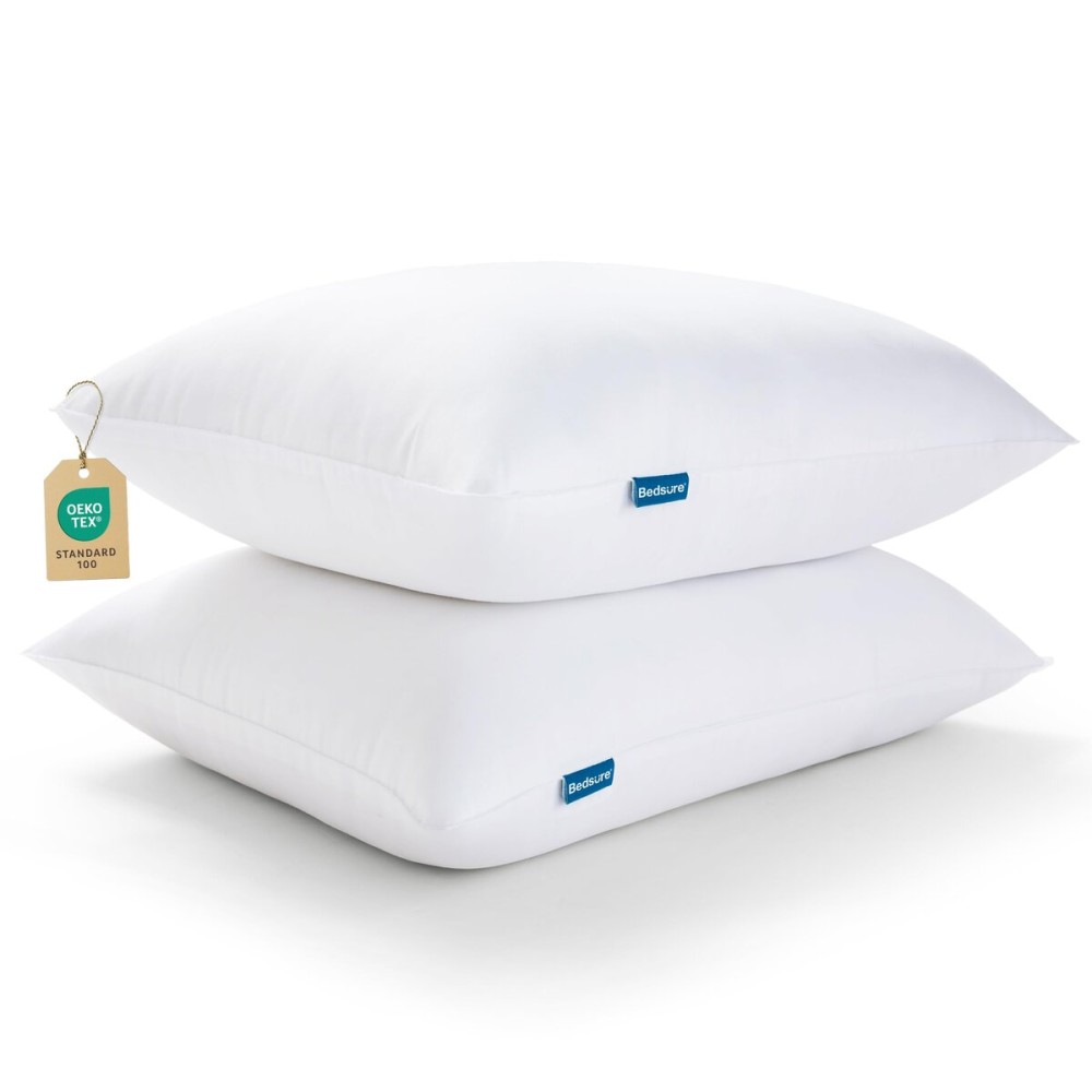 Bedsure Pillows Queen Size Set of 2 - Soft Bed Pillows for Sleeping 2 Pack, Fluffy and Supportive, Hotel Quality, Original Down Alternative Filling for Side, Back Sleepers Bedsure Pillows Queen Size Set of 2 - Soft Bed Pillows for Sleeping 2 Pack, Fluffy and Supportive, Hotel Quality, Original Down Alternative Filling for Side, Back Sleepers