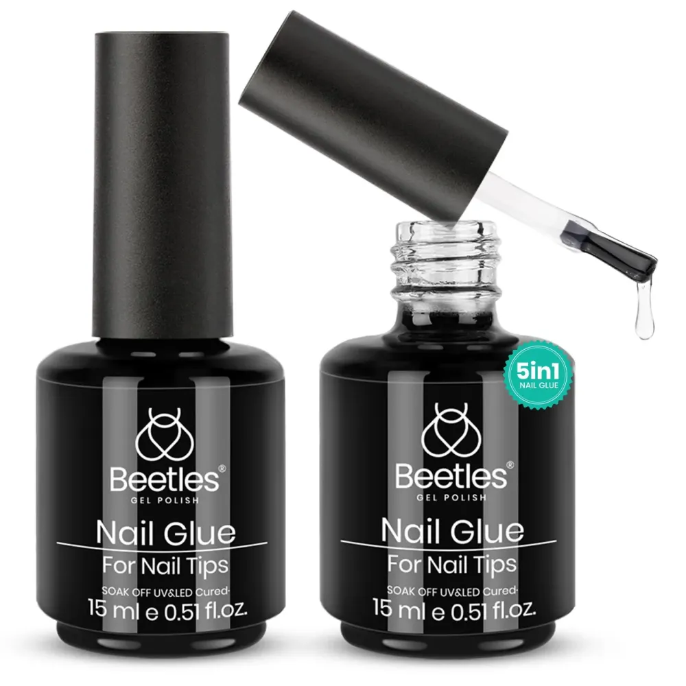beetles Gel Polish 5 In 1 Nail Glue Kit for Acrylic Nails,2 Pcs 15ml Super Strong Brush in Nail Gel Glue for False Nails Tips and Gel Nail Polish Led Lamp Required Nail Art Gift beetles Gel Polish 5 In 1 Nail Glue Kit for Acrylic Nails,2 Pcs 15ml Super Strong Brush in Nail Gel Glue for False Nails Tips and Gel Nail Polish Led Lamp Required Nail Art Gift