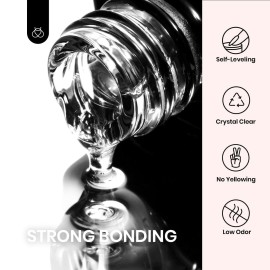 beetles Gel Polish 5 In 1 Nail Glue Kit for Acrylic Nails,2 Pcs 15ml Super Strong Brush in Nail Gel Glue for False Nails Tips and Gel Nail Polish Led Lamp Required Nail Art Gift