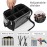 Makeup Brush Case Stand-up Makeup Cup Makeup Brush Holder Travel Professional Cosmetic Bag Artist Storage Bag Large Makeup Brush Bag with Adjustable Divider (Large, Black)