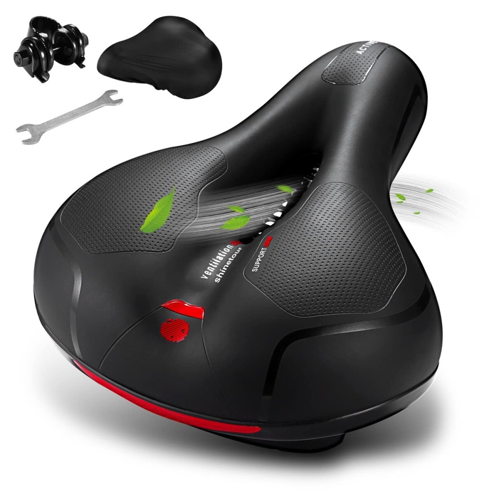 Comfortable Seat Cushion for Men Women with Dual Shock Absorbing Ball Memory Foam Waterproof Wide Bicycle Saddle Fit for Road Bikes Comfortable Seat Cushion for Men Women with Dual Shock Absorbing Ball Memory Foam Waterproof Wide Bicycle Saddle Fit for Road Bikes