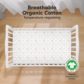 KeaBabies 2-Pack Organic Crib Sheets for Boys, Girls - 52x28 Fitted Crib Mattress Sheet Neutral, Breathable Jersey Cotton Cover for Baby Bed, Toddler Mattress, Soft & Cute Prints (Woodland) KeaBabies 2-Pack Organic Crib Sheets for Boys, Girls - 52x28 Fitted Crib Mattress Sheet Neutral, Breathable Jersey Cotton Cover for Baby Bed, Toddler Mattress, Soft & Cute Prints (Woodland)