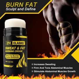 ELAIMEI Fat Burning Sweat Cream, Weight Loss Workout Enhancer Hot Gel for Belly, Slimming / Anti Cellulite Cream for Tummy for Body for Women and Men, Deep Tissue Massage & Muscle ELAIMEI Fat Burning Sweat Cream, Weight Loss Workout Enhancer Hot Gel for Belly, Slimming / Anti Cellulite Cream for Tummy for Body for Women and Men, Deep Tissue Massage & Muscle