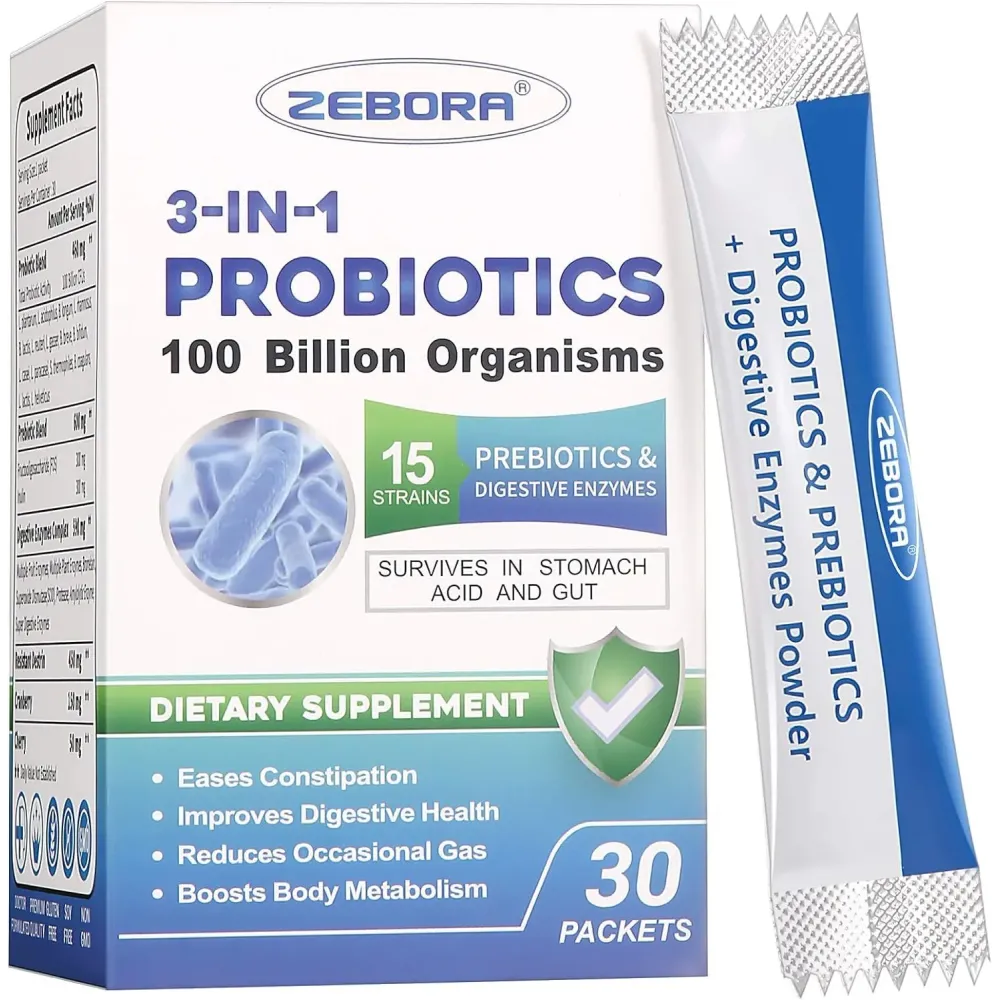 Probiotics for Women & Men - 100 Billion Plus Digestive Enzymes & Prebiotics, Highest Potency 3-in-1 Complete Probiotics for Digestive Health, Immune Support Probiotics for Women & Men - 100 Billion Plus Digestive Enzymes & Prebiotics, Highest Potency 3-in-1 Complete Probiotics for Digestive Health, Immune Support