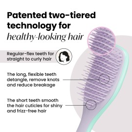 Tangle Teezer Ultimate Detangler Hairbrush, Eliminates Knots & Reduces Breakage, Mini Hair Brush for Travel, Small Hands & All Hair Types, Wisteria Leaf Tangle Teezer Ultimate Detangler Hairbrush, Eliminates Knots & Reduces Breakage, Mini Hair Brush for Travel, Small Hands & All Hair Types, Wisteria Leaf