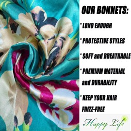 Wbfwbb 2 Pcs Silk Bonnet for Women Satin, Soft Elastic Band Silky Sleeping Cap Big Bonnets for Braids Wbfwbb 2 Pcs Silk Bonnet for Women Satin, Soft Elastic Band Silky Sleeping Cap Big Bonnets for Braids