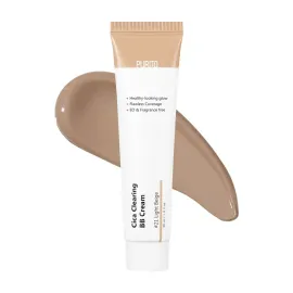 PURITO Cica Clearing BB Cream 21 Light Beige 1 fl.oz / 30ml, Vegan bb cream, tinted
