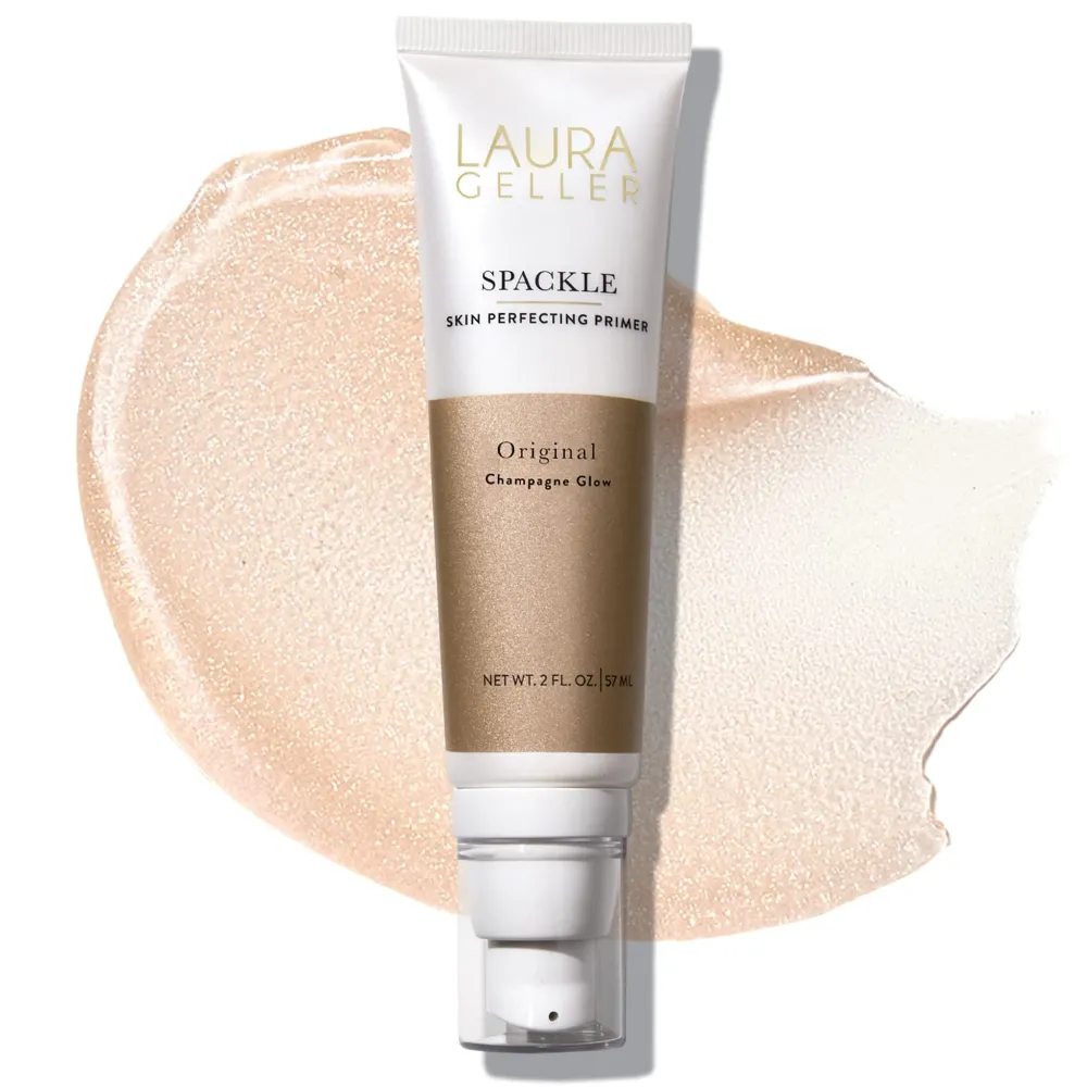 LAURA GELLER NEW YORK Spackle Primer - Champagne Glow - Super-Size 2 Fl Oz - Hyaluronic Acid Makeup Primer for Mature Skin LAURA GELLER NEW YORK Spackle Primer - Champagne Glow - Super-Size 2 Fl Oz - Hyaluronic Acid Makeup Primer for Mature Skin