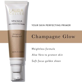 LAURA GELLER NEW YORK Spackle Primer - Champagne Glow - Super-Size 2 Fl Oz - Hyaluronic Acid Makeup Primer for Mature Skin LAURA GELLER NEW YORK Spackle Primer - Champagne Glow - Super-Size 2 Fl Oz - Hyaluronic Acid Makeup Primer for Mature Skin
