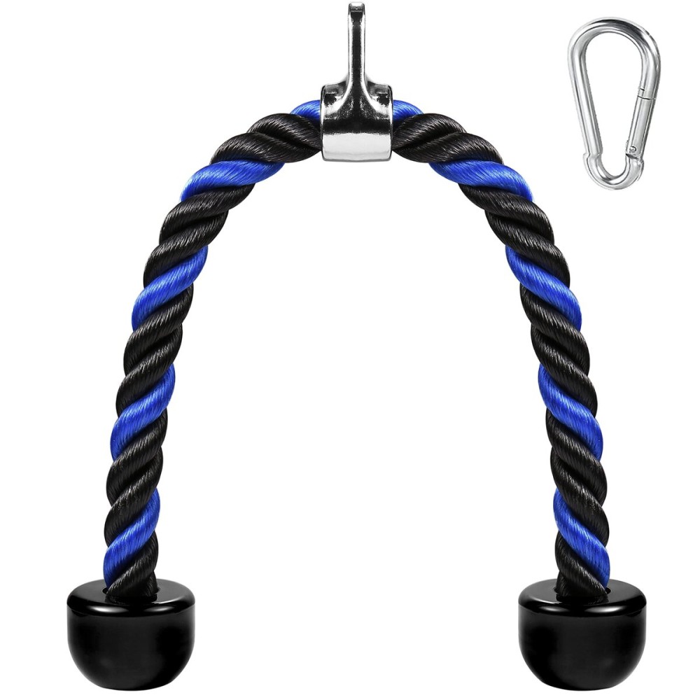 AWEFRANK Deluxe Tricep Rope Pull Down Cable, 27 & 36 Inch Rope Length, Easy to Grip & Non-Slip Cable Attachment for Gym Workout Exercise