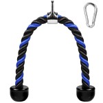 AWEFRANK Deluxe Tricep Rope Pull Down Cable, 27 & 36 Inch Rope Length, Easy to Grip & Non-Slip Cable Attachment for Gym Workout Exercise