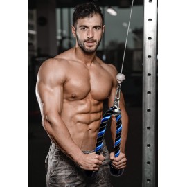 AWEFRANK Deluxe Tricep Rope Pull Down Cable, 27 & 36 Inch Rope Length, Easy to Grip & Non-Slip Cable Attachment for Gym Workout Exercise