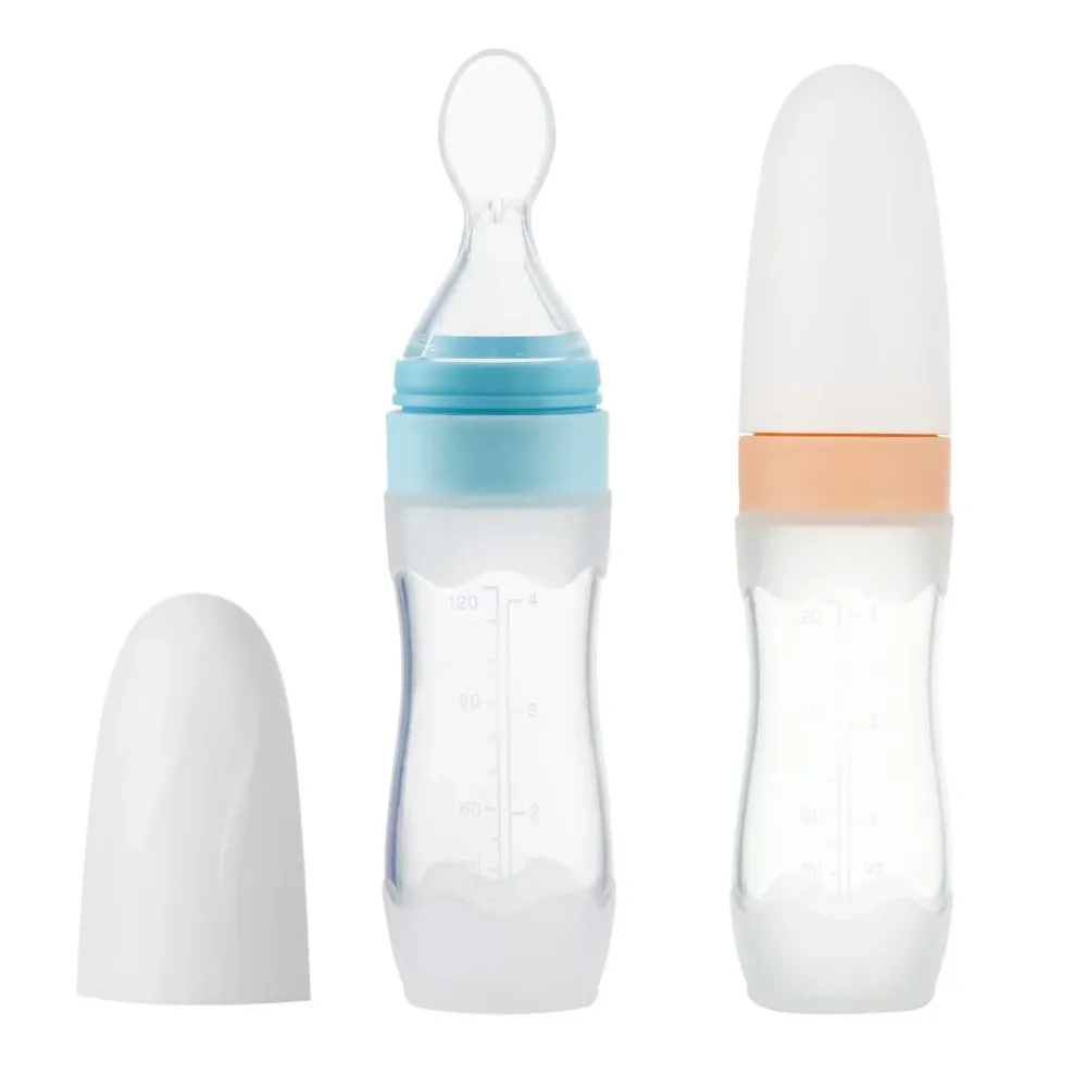 PandaEar (2 Pack) Silicone Baby Food Dispensing Spoon|4 oz Infant Fruit Squeeze Feeder| Travel Friendly Kids Toddlers Boys Girl (Blue) PandaEar (2 Pack) Silicone Baby Food Dispensing Spoon|4 oz Infant Fruit Squeeze Feeder| Travel Friendly Kids Toddlers Boys Girl (Blue)