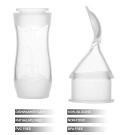 PandaEar (2 Pack) Silicone Baby Food Dispensing Spoon|4 oz Infant Fruit Squeeze Feeder| Travel Friendly Kids Toddlers Boys Girl (Blue) PandaEar (2 Pack) Silicone Baby Food Dispensing Spoon|4 oz Infant Fruit Squeeze Feeder| Travel Friendly Kids Toddlers Boys Girl (Blue)