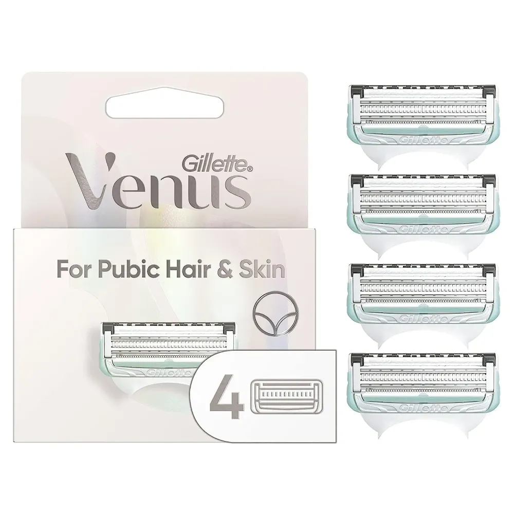 Gillette Venus Intimate Grooming Womens Razor Blade Refills with Bikini Trimmer, 4 Count Gillette Venus Intimate Grooming Womens Razor Blade Refills with Bikini Trimmer, 4 Count