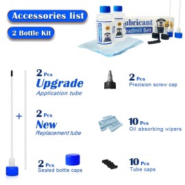 SEKODAY Silicone Treadmill Belt Lubricant/Lube Kit - 8.4 Oz/Performance with 2 Application Tubes and 2 Precision Tip Caps to Controlled Flow - No Odor & No Propellants - Easy to Apply SEKODAY Silicone Treadmill Belt Lubricant/Lube Kit - 8.4 Oz/Performance with 2 Application Tubes and 2 Precision Tip Caps to Controlled Flow - No Odor & No Propellants - Easy to Apply