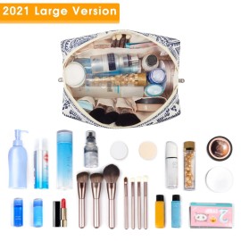 Large Makeup Bag Zipper Pouch Travel Cosmetic Organizer for Women (Large, Elephant) Large Makeup Bag Zipper Pouch Travel Cosmetic Organizer for Women (Large, Elephant)