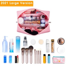 Narwey Cute Makeup Bag Travel Cosmetic Bag Organizer Toiletry Bag Make Up Bags with Compartments for Women Girls (Large, Pink) Narwey Cute Makeup Bag Travel Cosmetic Bag Organizer Toiletry Bag Make Up Bags with Compartments for Women Girls (Large, Pink)