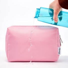 Narwey Cute Makeup Bag Travel Cosmetic Bag Organizer Toiletry Bag Make Up Bags with Compartments for Women Girls (Large, Pink) Narwey Cute Makeup Bag Travel Cosmetic Bag Organizer Toiletry Bag Make Up Bags with Compartments for Women Girls (Large, Pink)