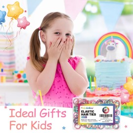 200PCS Elastic Hair Ties, No Crease Hair Small Ponytail Holders for Kids Girls Baby Toddler, Multicolor, Hair Accessories