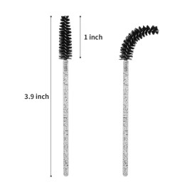 CHEFBEE 100PCS Disposable Eyelash Brush, Mascara Wands Makeup Brushes Applicators Kits for Eyelash Extensions and Eyebrow with Container (Black) CHEFBEE 100PCS Disposable Eyelash Brush, Mascara Wands Makeup Brushes Applicators Kits for Eyelash Extensions and Eyebrow with Container (Black)