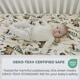 Pobibaby - 2 Pack Premium Fitted Baby Boy Crib Sheets for Standard Crib Mattress - Ultra-Soft Cotton Blend, Safe and Snug, and Stylish Woodland Crib Sheet (Wildlife) Pobibaby - 2 Pack Premium Fitted Baby Boy Crib Sheets for Standard Crib Mattress - Ultra-Soft Cotton Blend, Safe and Snug, and Stylish Woodland Crib Sheet (Wildlife)