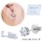 2 Pack Self Ear Piercing Gun Earring Disposable Piercing Kit No Pain Easy Use Ear Piercing Gun Kit Tool with Stud (White)
