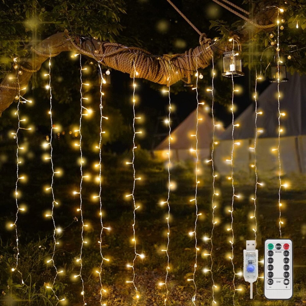 suddus Curtain Lights for Bedroom, 200 Led Hanging String Lights Outdoor, Fairy Curtain Light Indoor for Christmas, Dorm, Wall, Backdrop, Window, Wedding, Party, Brithday Decor, Warm White suddus Curtain Lights for Bedroom, 200 Led Hanging String Lights Outdoor, Fairy Curtain Light Indoor for Christmas, Dorm, Wall, Backdrop, Window, Wedding, Party, Brithday Decor, Warm White