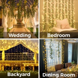 suddus Curtain Lights for Bedroom, 200 Led Hanging String Lights Outdoor, Fairy Curtain Light Indoor for Christmas, Dorm, Wall, Backdrop, Window, Wedding, Party, Brithday Decor, Warm White suddus Curtain Lights for Bedroom, 200 Led Hanging String Lights Outdoor, Fairy Curtain Light Indoor for Christmas, Dorm, Wall, Backdrop, Window, Wedding, Party, Brithday Decor, Warm White